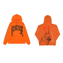 Revenge Dragon Bone Smoke Hoodie Skull Black and White Embroidered Hoodie American Skull Hoodie (52)