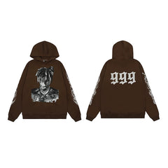 Revenge Dragon Bone Smoke Hoodie Skull Black and White Embroidered Hoodie American Skull Hoodie (12)