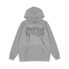 Revenge Dragon Bone Smoke Hoodie Skull Black and White Embroidered Hoodie American Skull Hoodie (54)