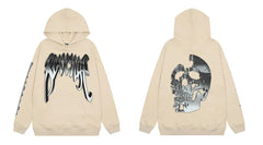 Revenge Dragon Bone Smoke Hoodie Skull Black and White Embroidered Hoodie American Skull Hoodie (25)