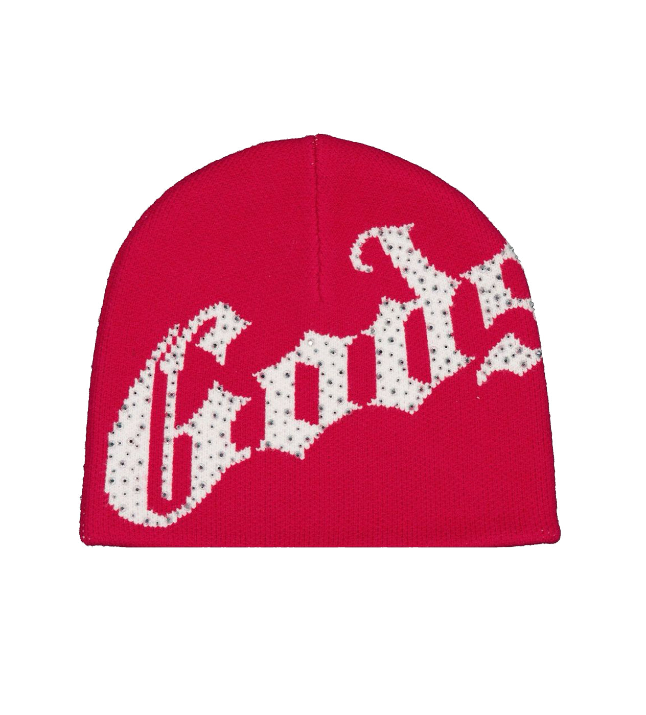 Godspeed Forever OG Logo Studded Beanie Red/White