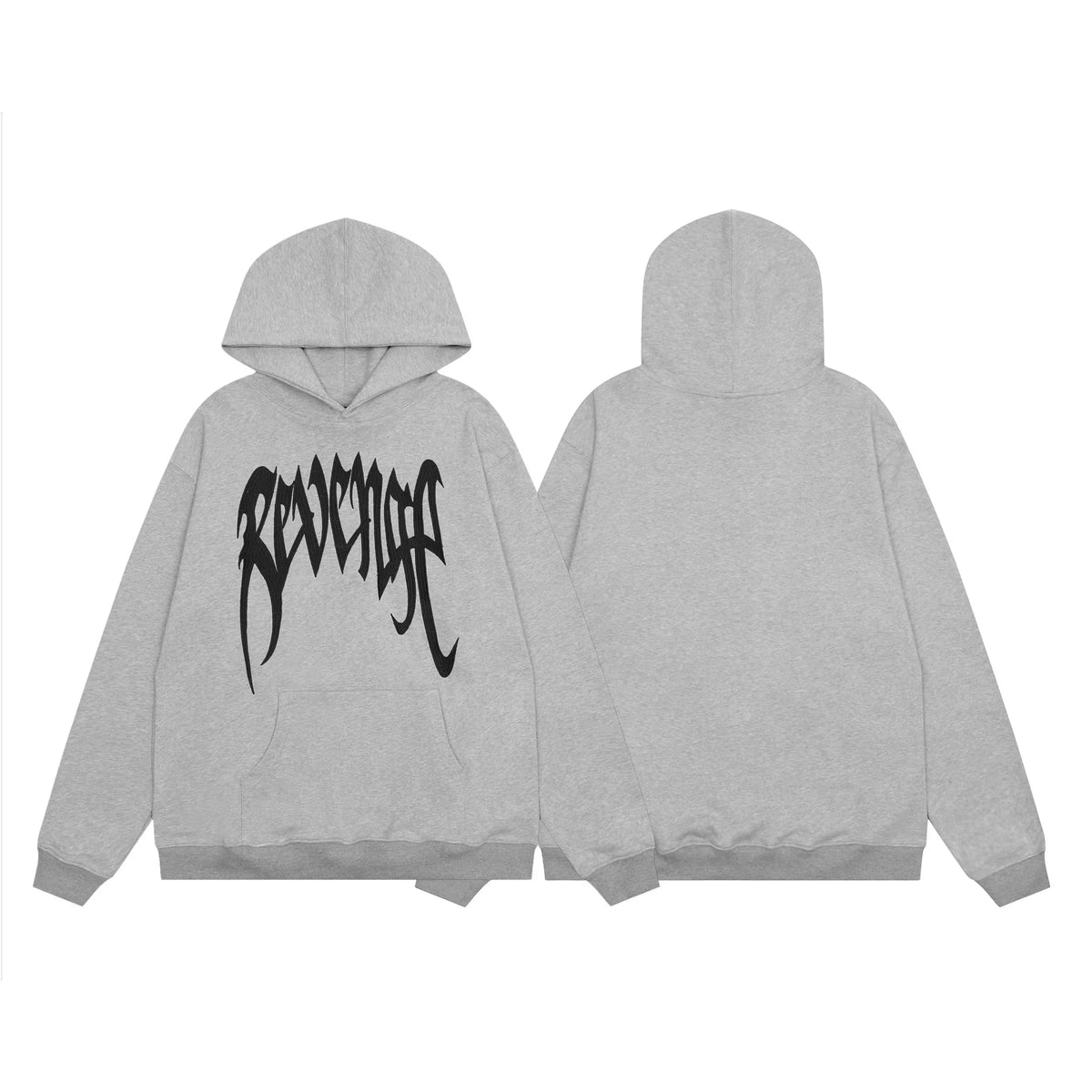 Revenge Dragon Bone Smoke Hoodie Skull Black and White Embroidered Hoodie American Skull Hoodie (53)