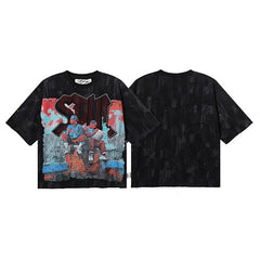 BKYS Old‑School Urban Vibe Cropped Art Print Tee