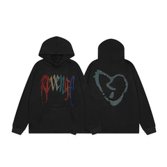 Revenge Dragon Bone Smoke Hoodie Skull Black and White Embroidered Hoodie American Skull Hoodie (17)