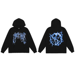 Revenge Dragon Bone Smoke Hoodie Skull Black and White Embroidered Hoodie American Skull Hoodie (34)